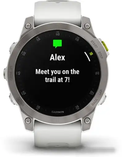 Умные часы Garmin Epix Sapphire Gen 2 (серебристый титан/белый) – фото товара