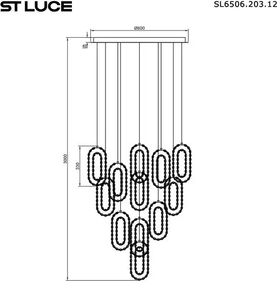 Подвесная люстра ST Luce SL6506.203.12 – фото товара