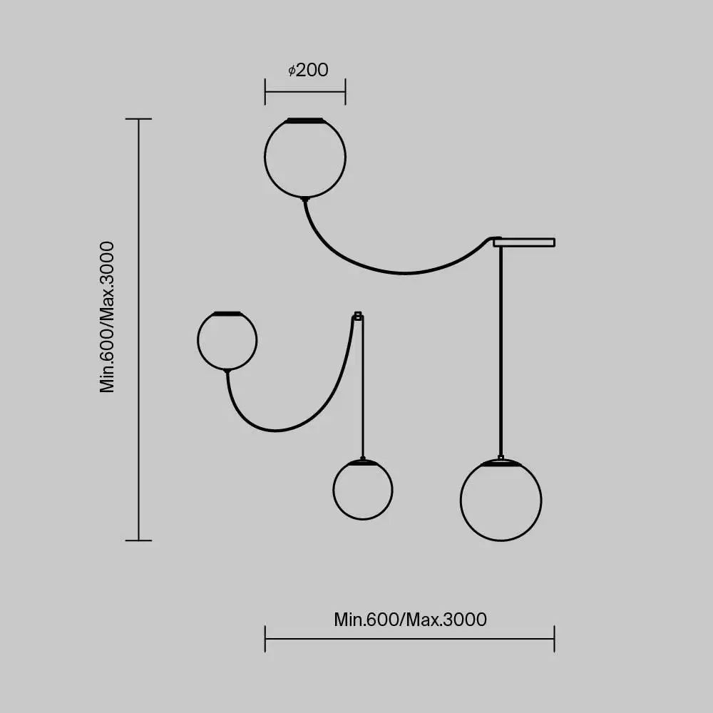 Подвесная люстра Maytoni MOD427PL-L20B3K1 – фото товара