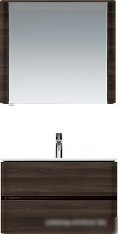 AM.PM Шкаф с зеркалом Sensation 80 M30MCL0801TF (левый, табачный дуб) – фото товара