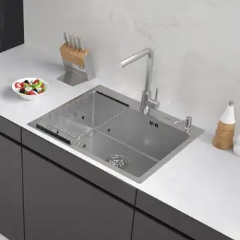 Кухонная мойка ARFEKA ECO AR мойка 600*500, коландер F, дозатор SATIN DECOR - изображение в каталоге