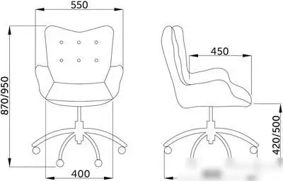 Офисное кресло AksHome Bella (велюр бежевый) – фото товара
