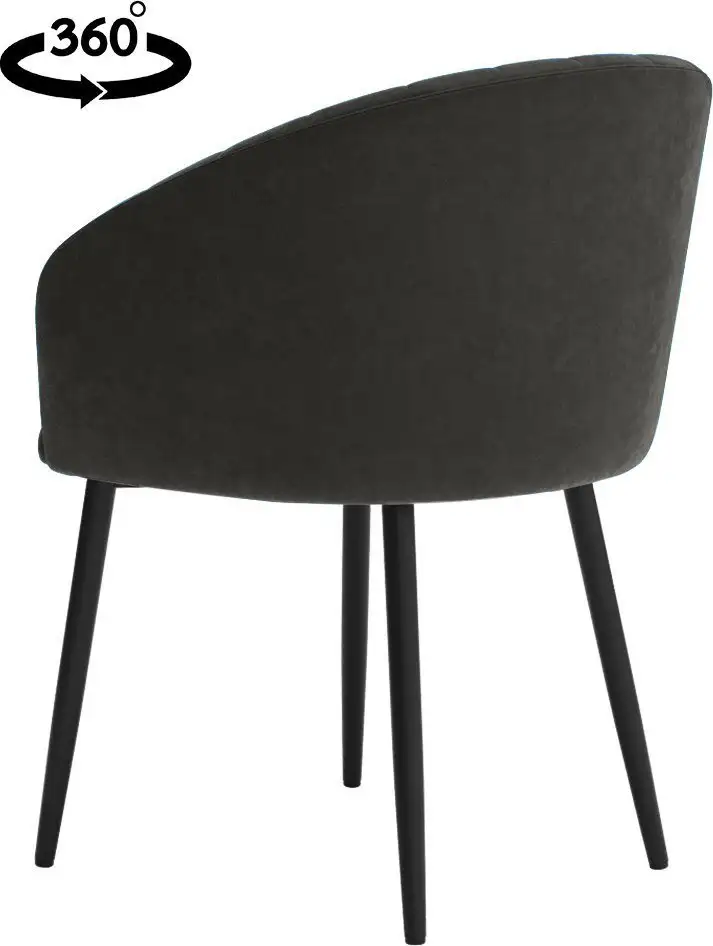 Стул с подлокотниками Табурет Верона поворотный (бренди 28/черный каркас) – фото товара