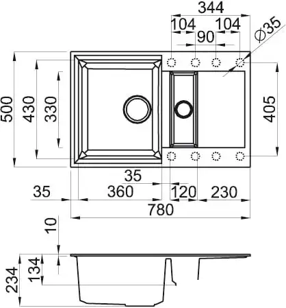 Кухонная мойка Elleci Easy 325 Tortora G43 - фото товара