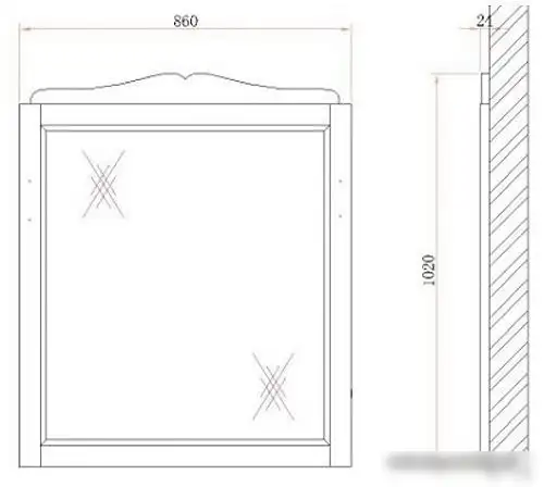 BelBagno Зеркало Novanta BB01S/ACA – фото товара