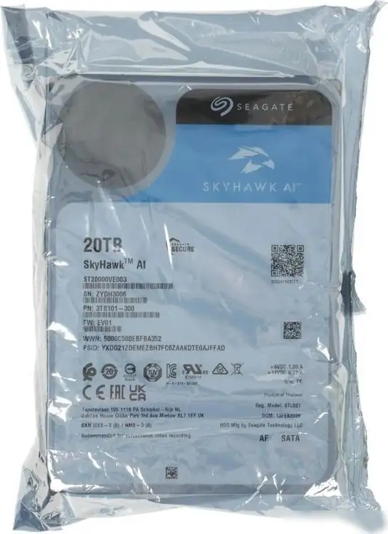 Жесткий диск Seagate SkyHawk AI 20TB ST20000VE003 – фото товара