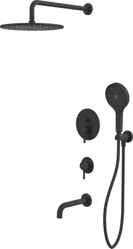 Душевая система Whitecross Y YSET07TOPBL (черный матовый) - изображение в каталоге