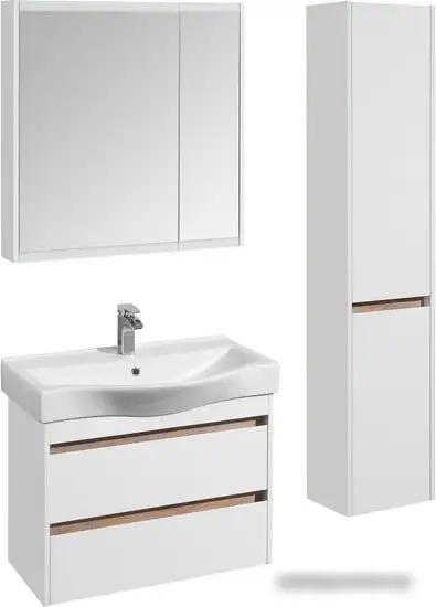 Акватон Шкаф с зеркалом Нортон 80 1A249202NT010 (белый) – фото товара