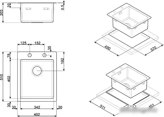 Кухонная мойка Smeg LFT34RS - фото товара