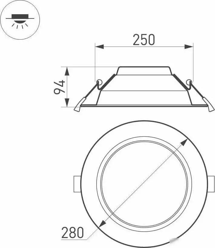 Светильник Arlight IM-Cyclone-R280-40W White6000 022526(2) – фото товара