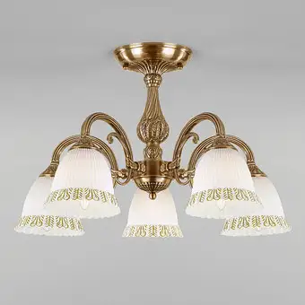 Люстра средней высоты Евросвет Campina 60107/5 античная бронза – изображение в каталоге