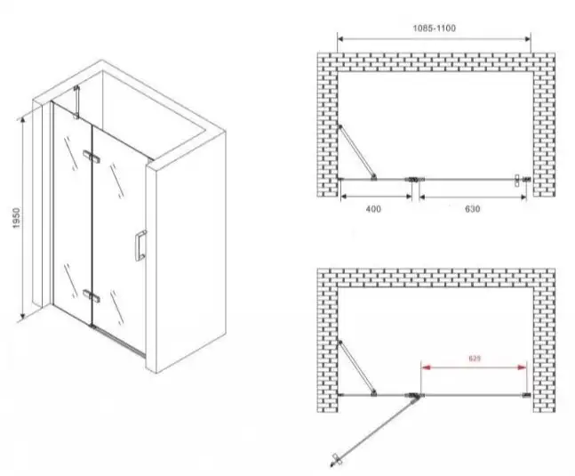 Душевая дверь Abber Zart AG08110 - фото товара