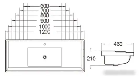 Умывальник SantiLine SL-2112 (100) - фото товара