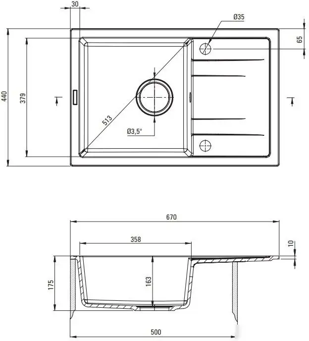 Кухонная мойка Deante ZRCA2113 - фото товара