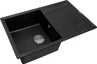 Кухонная мойка ZorG Rock 78 Premium black metallic - изображение в каталоге