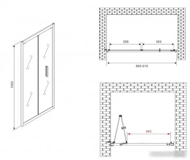 Душевая дверь Abber Sonnenstrand AG07090B - фото товара