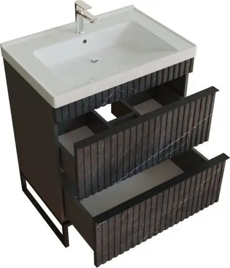 Mixline Тумба под умывальник Окленд 70 551729 (графит мрамор) – фото товара