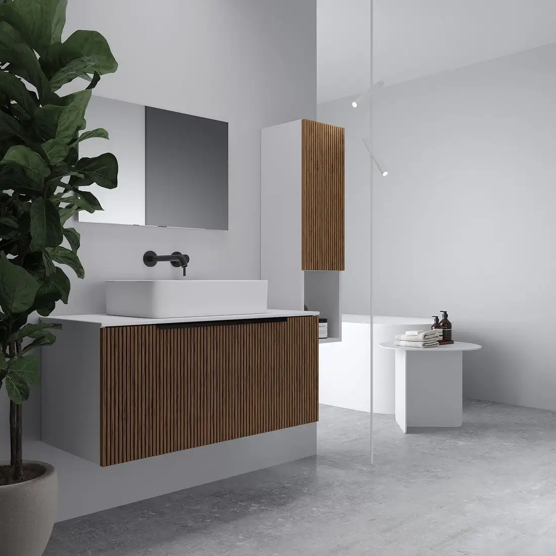 ЗОВ Тумба под умывальник Дублин 80 DU80LWMRM (белый тростник) – фото товара