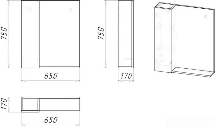 Grossman Альба 65 L 206501 (веллингтон/белый) – фото товара