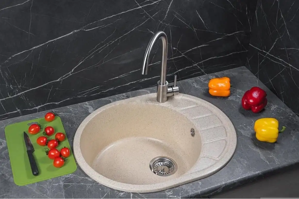 Кухонная мойка Marblan Ovata L (гранит, с сифоном) - фото товара