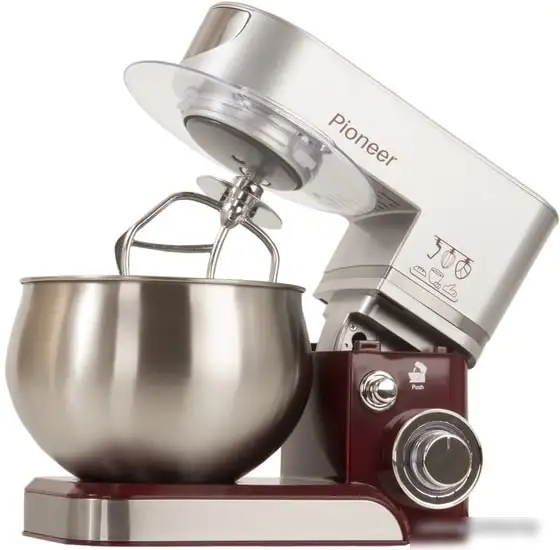 Планетарный миксер Pioneer MX322 Wine Maroon - фото товара