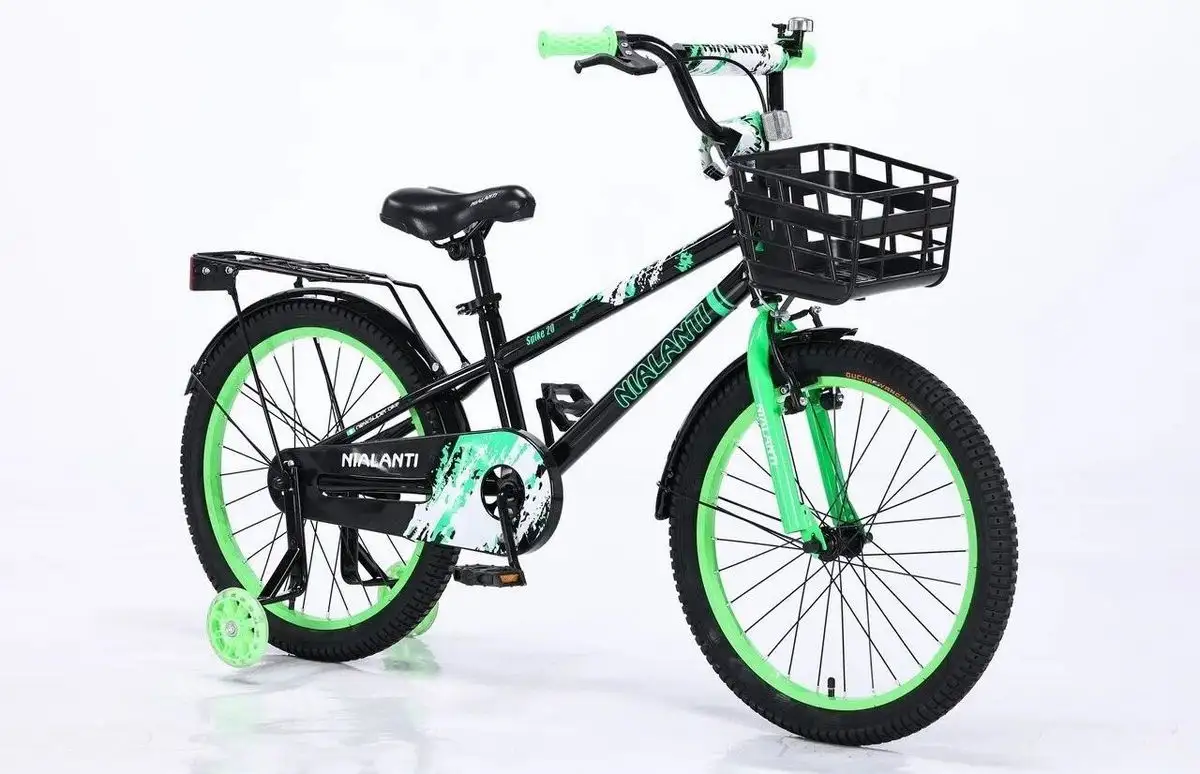 Детский велосипед Nialanti Spike 20 2025 (черный/зеленый, разобранный) – фото товара