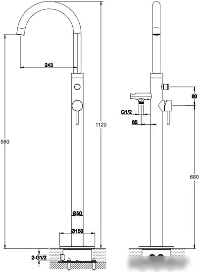 Смеситель Omnires Y1233BL Y - фото товара