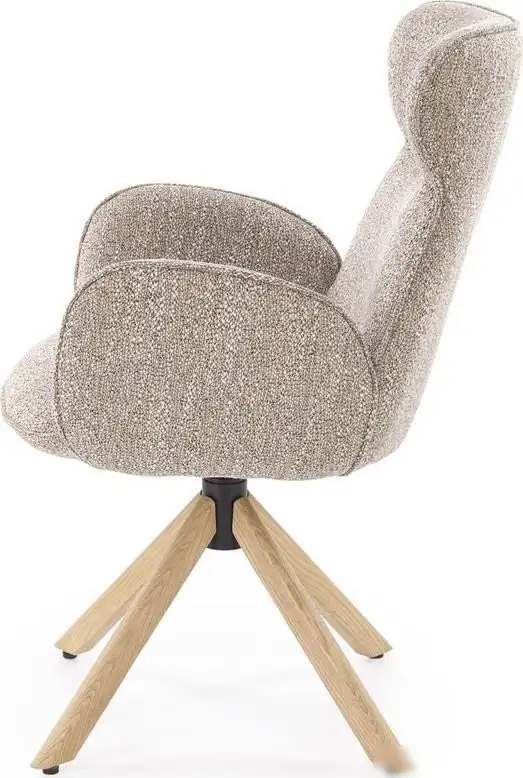 Стул с подлокотниками Halmar K585 (темно-бежевый/дуб натуральный) – фото товара