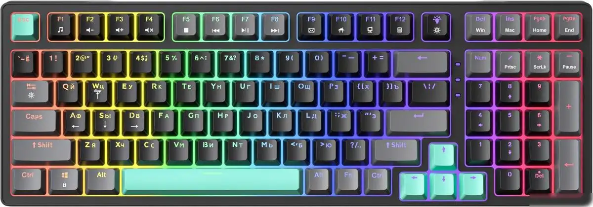 Клавиатура JEGG ZA99 Black Grey Green (TNT Yellow) – фото товара