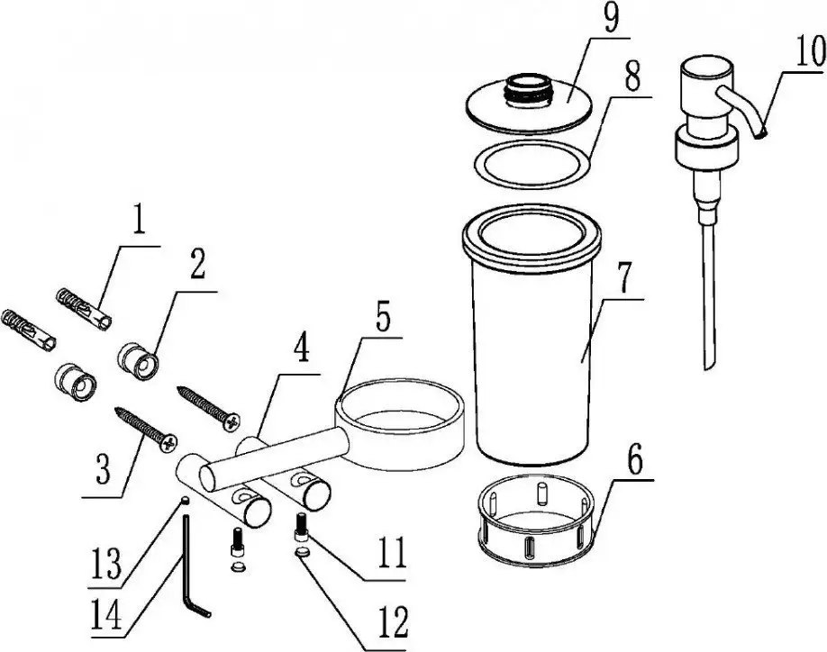 Дозатор для жидкого мыла Abber Osten 316 AA1859BGG (брашированная оружейная сталь) – фото товара