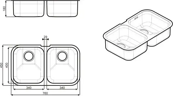 Кухонная мойка Smeg UM4040 - фото товара