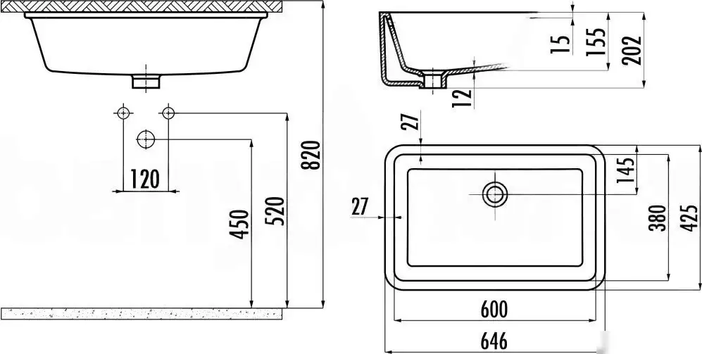 Умывальник Creavit TP 38x60 TP760-00CB00E-0000 - фото товара