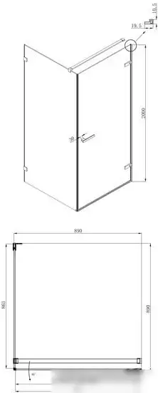 Душевой уголок Ambassador Set 10011101R-ST1 - фото товара
