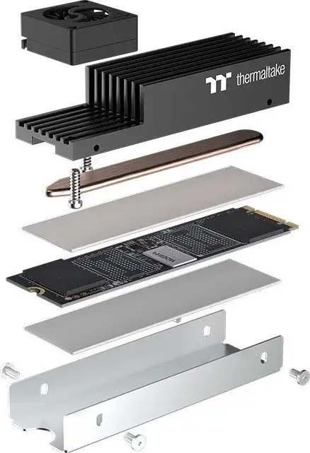 Радиатор для SSD Thermaltake MS-1 M.2 2280 SSD Cooler CL-O043-AL02BL-A – фото товара