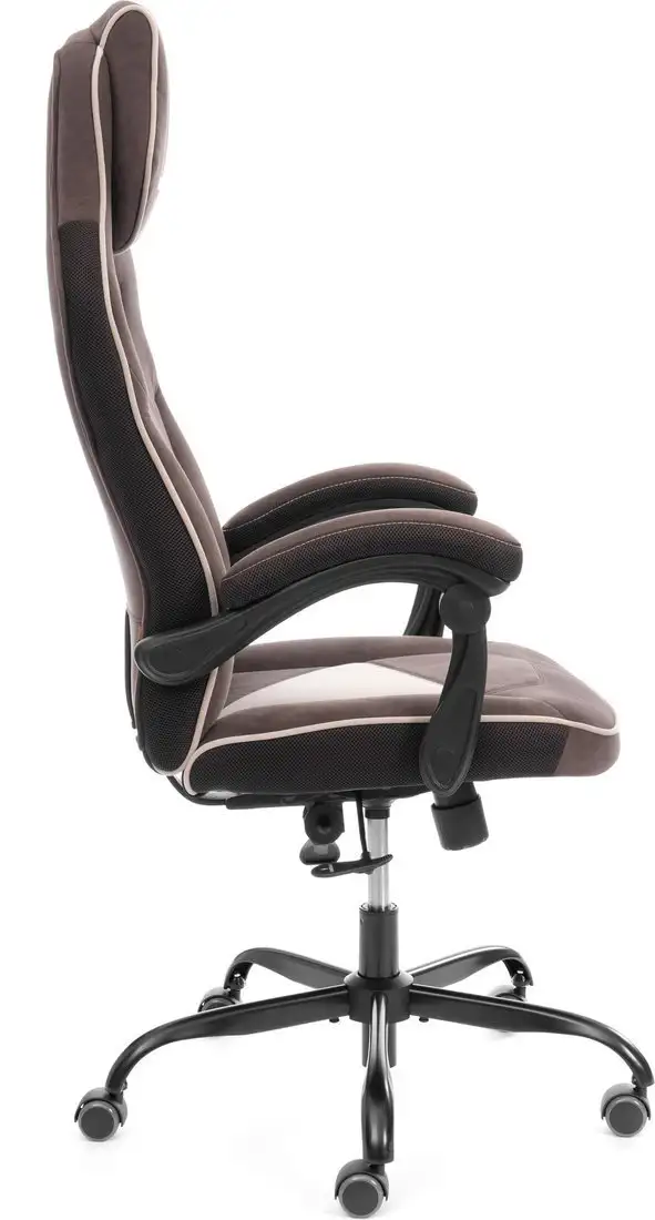 Игровое (геймерское) кресло TetChair Arena metalBL (велюр, коричневый/бежевый, 6/7) – фото товара