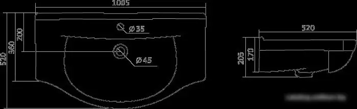 Умывальник Santek Эльбрус-100 100.5x52 [1.WH11.0.255] - фото товара