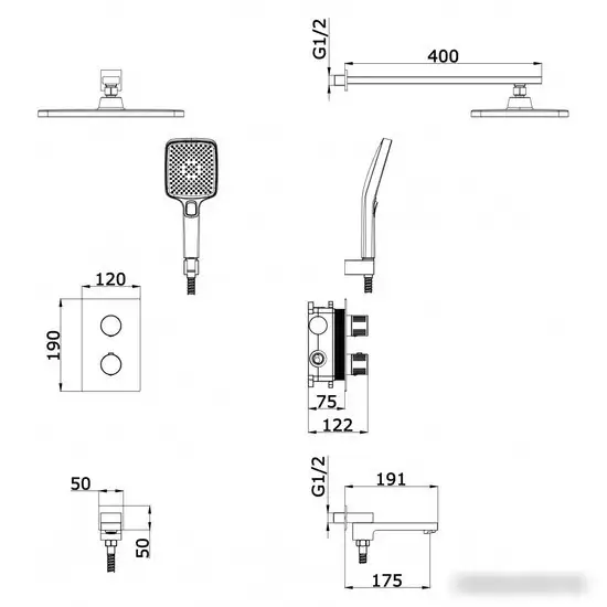 Душевая система Vieir 25004-3 - фото товара