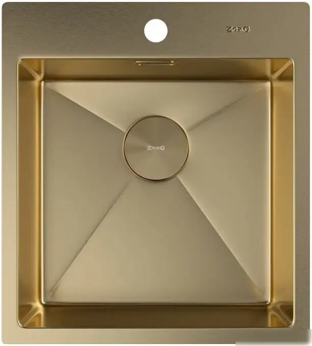 Кухонная мойка ZorG Zerox 46 IF PVD Gold - фото товара