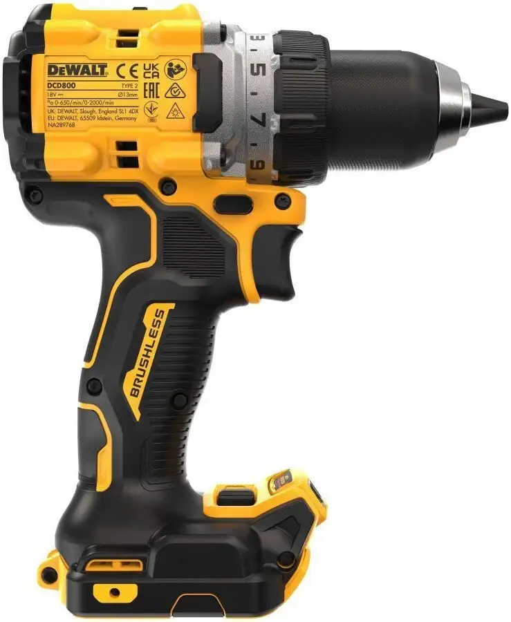 Дрель-шуруповерт DeWalt DCD800P2 (с 2-мя АКБ, кейс) – фото товара