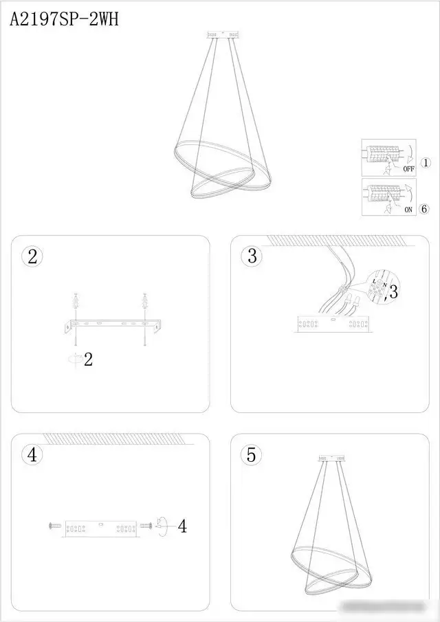 Подвесная люстра Arte Lamp Frodo A2197SP-2WH – фото товара