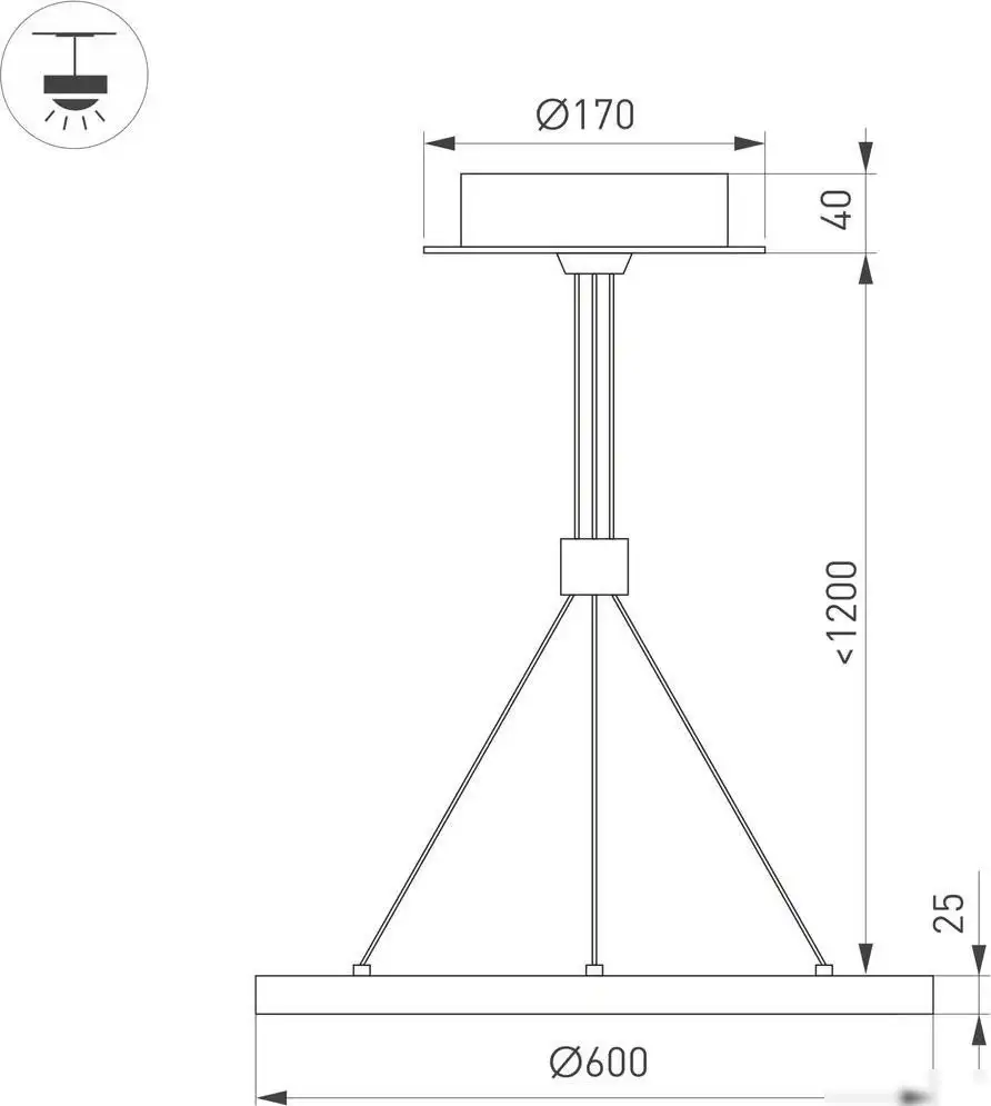 Подвесная люстра Arlight SP-Congo-Can-1-R600-36W Day4000 046234 – фото товара