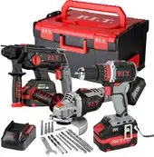 P.I.T. P0005-03 (шуруповерт, перфоратор, болгарка, 2 АКБ, кейс) – изображение в каталоге