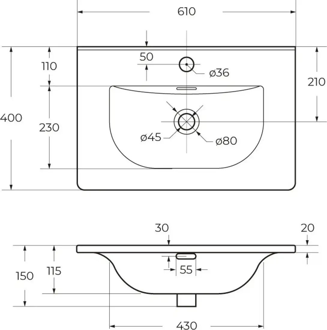 Умывальник BelBagno BB-8099-3-60 - фото товара