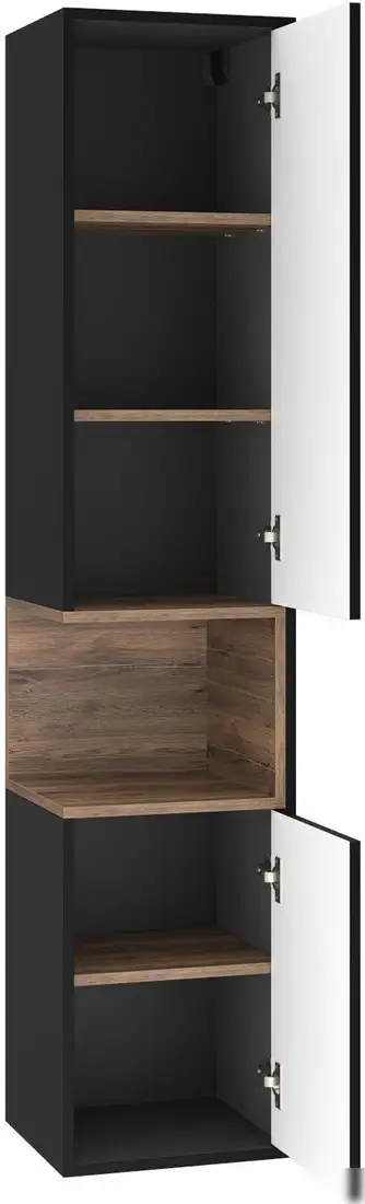 Briz Шкаф-пенал Bergen 35 BER-05035-02-19-ПоП (правый, черный/темное дерево) – фото товара