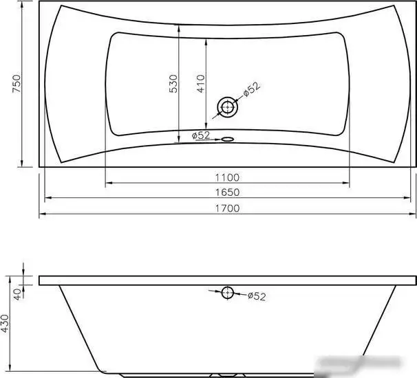 Ванна Lavinia Boho Evan 170x75 37110170 - фото товара