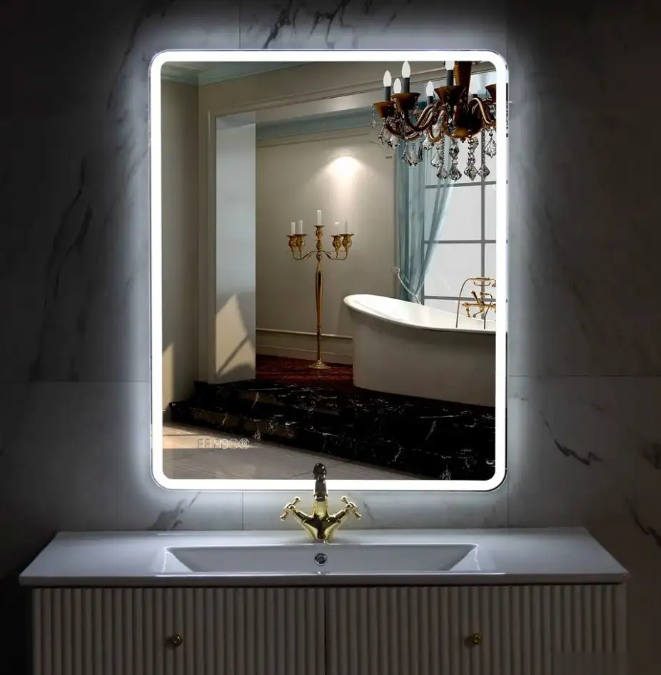 Пекам Зеркало Marta 1 80x110 marta1-80x110dcl (с подсветкой, с сенсором, часами) – фото товара