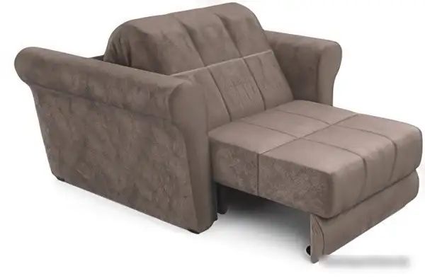 Кресло-кровать Мебель-АРС Гранд (бархат, серо-шоколадный/Star Velvet 60 Cofee) – фото товара