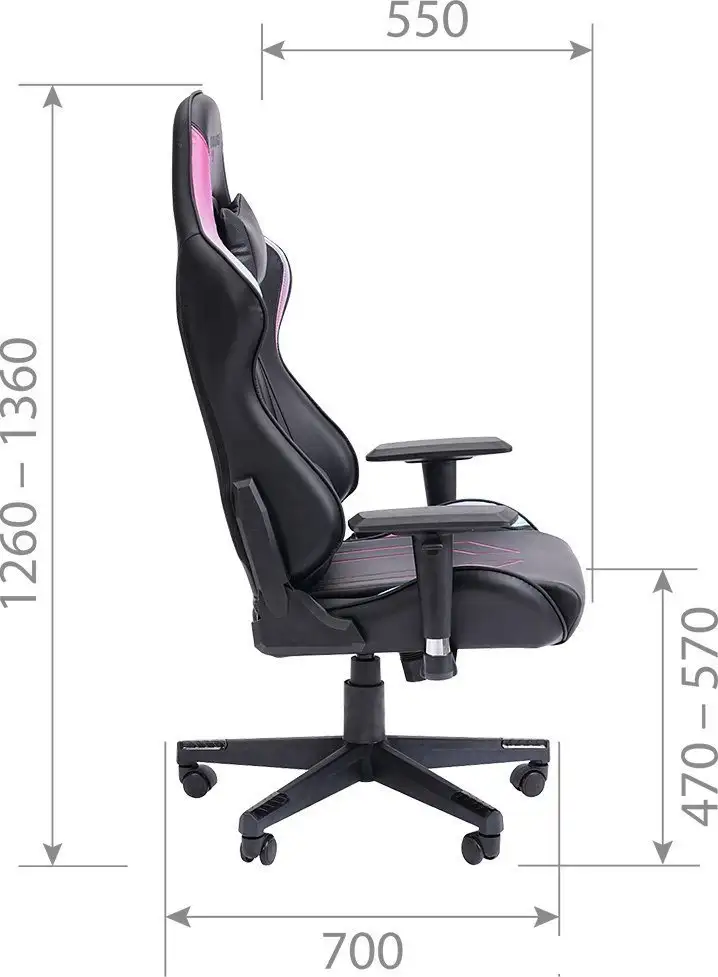 Игровое (геймерское) кресло CHAIRMAN CH32 (экокожа, черный) – фото товара