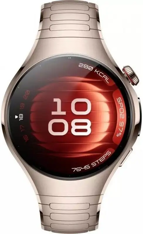 Умные часы Huawei Watch 5 42 мм (золотистый, с золотистым титановым ремешком, международная версия) – фото товара