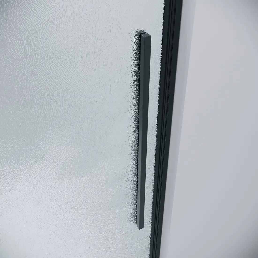 Душевая дверь Grossman Galaxy 80x195 1/2.K33.01.80L.21.02 (черный матовый/стекло шиншилла) - фото товара